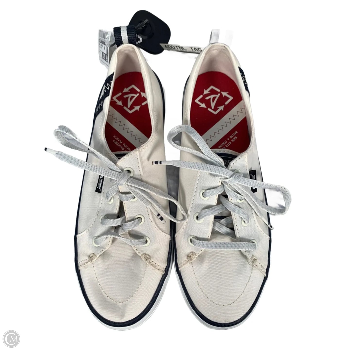 Shoes Sneakers By Sperry In Black & Cream, Size: 7