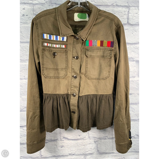 Jacket Denim By Anthropologie In Brown Denim, Size: M