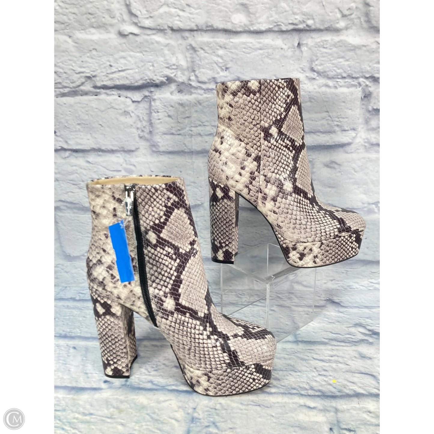 Shoes Heels Platform By Vince Camuto In Snakeskin Print, Size: 7.5