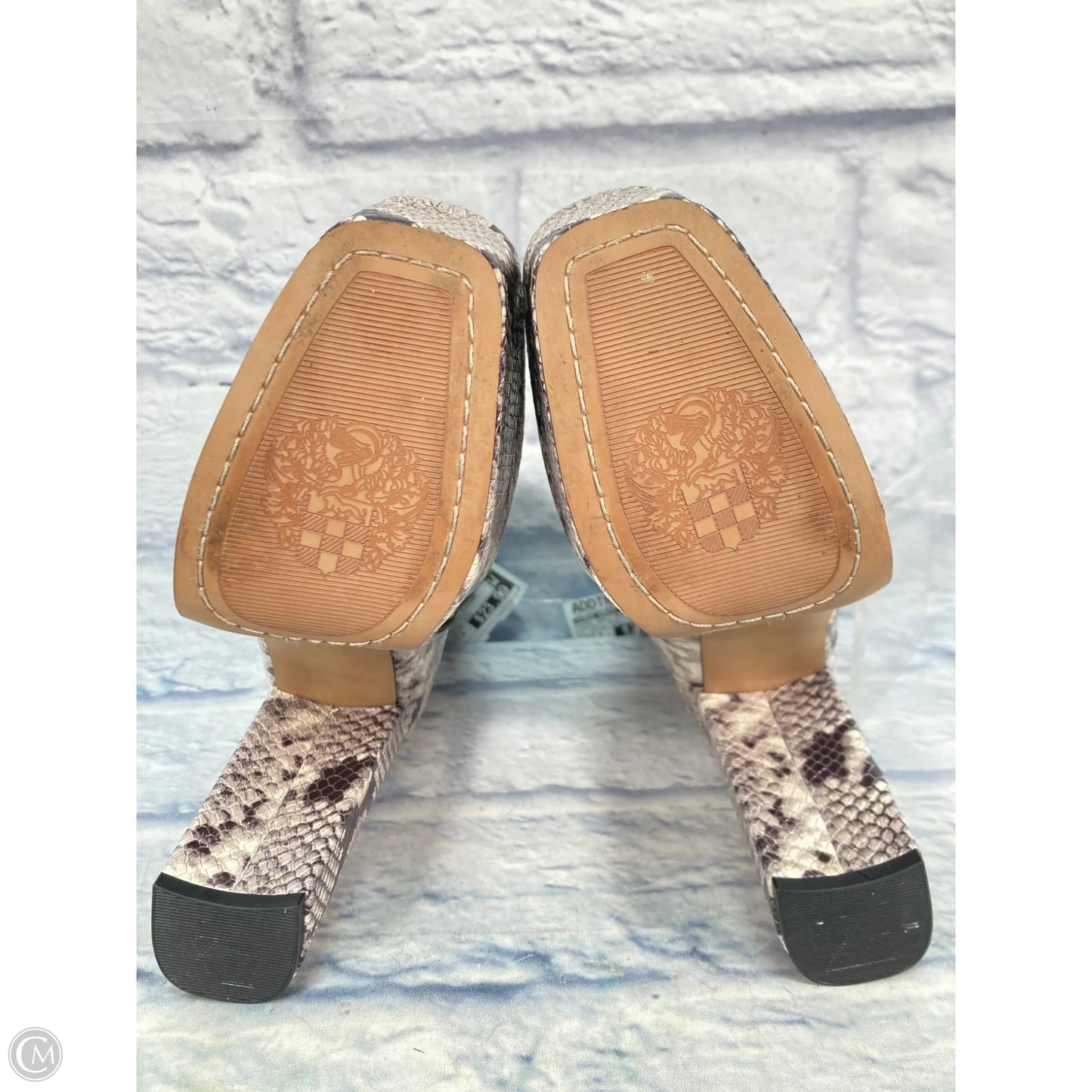 Shoes Heels Platform By Vince Camuto In Snakeskin Print, Size: 7.5