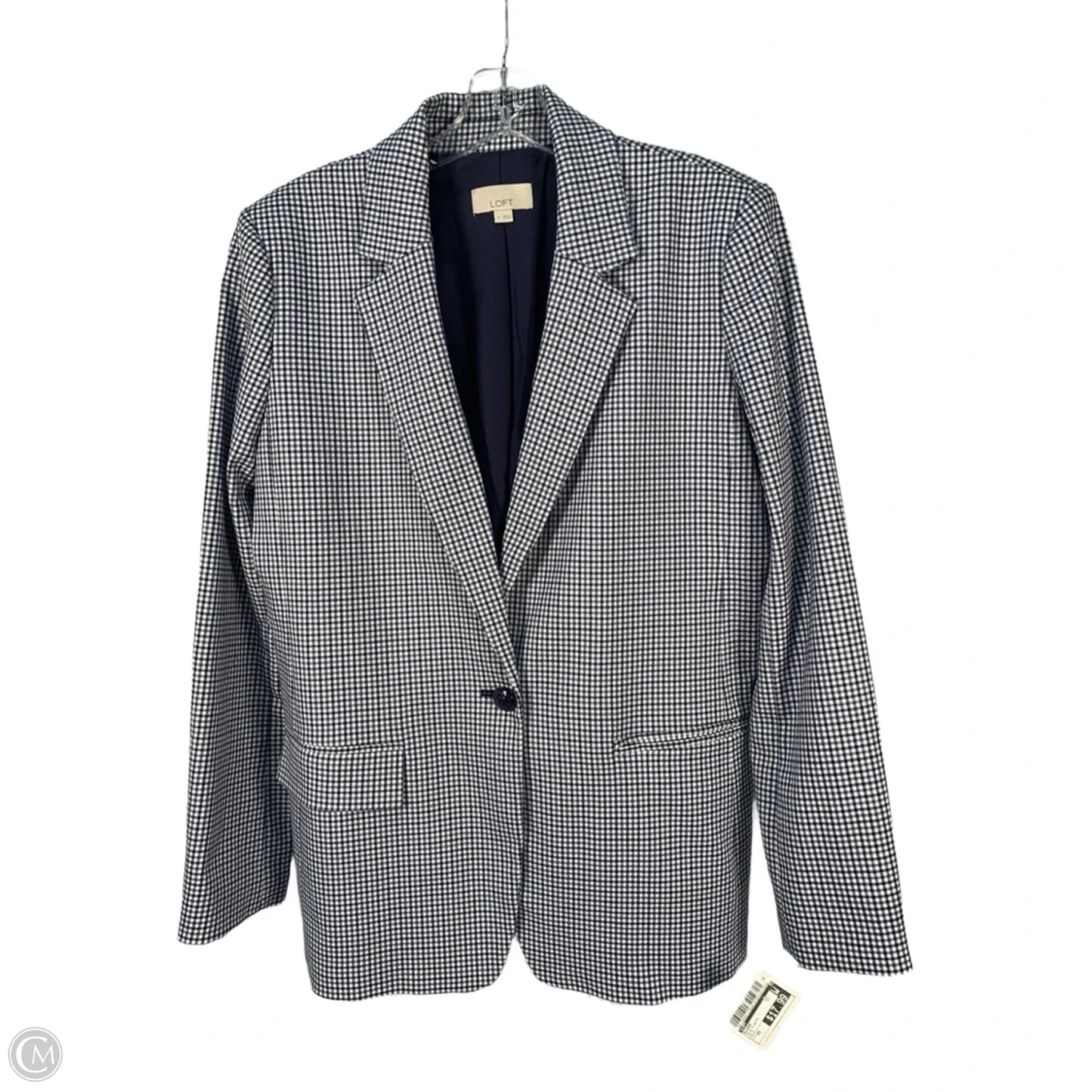 Blazer By Loft In Blue & White, Size: Xs