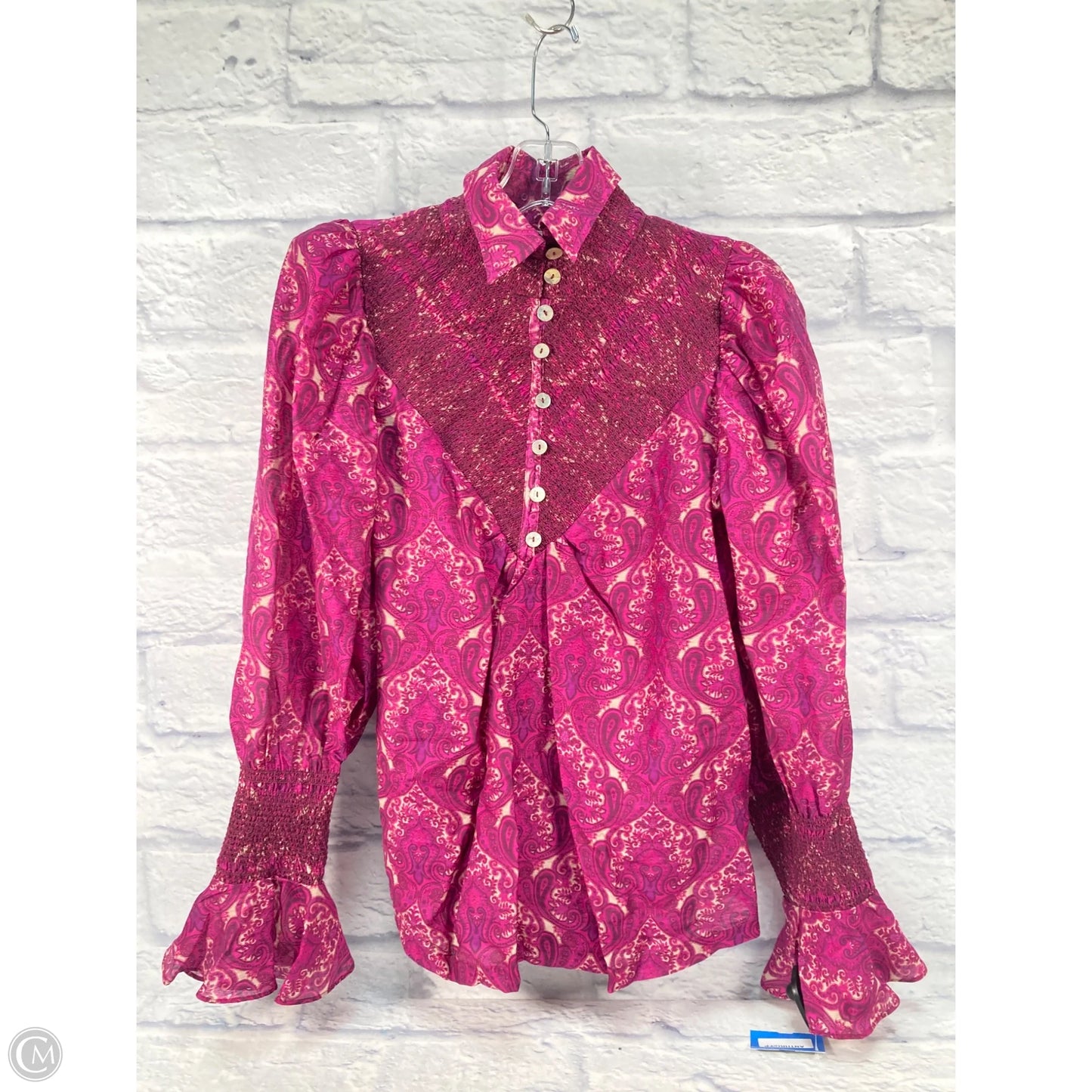 Blouse Long Sleeve By Hope For Flowers By Tracy Reese In Paisley Print, Size: Xs