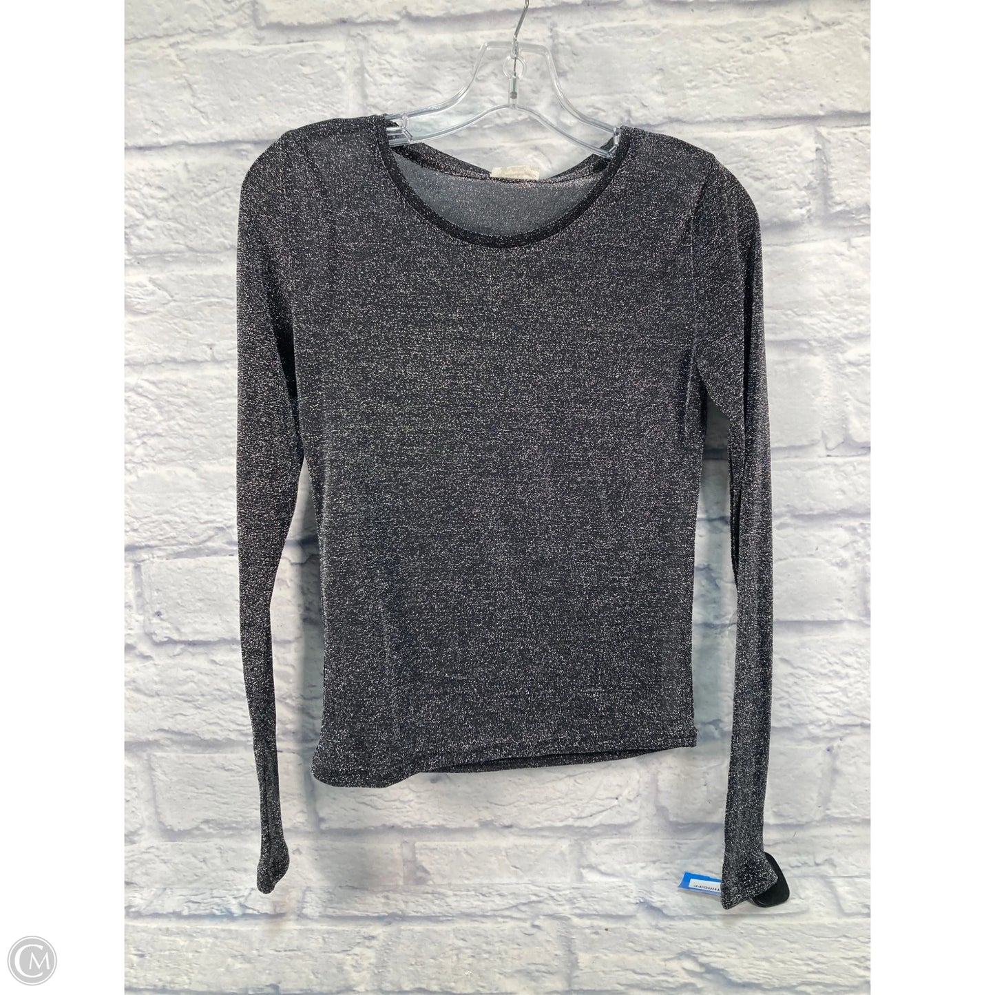 Top Long Sleeve By Free People In Black & Grey, Size: S