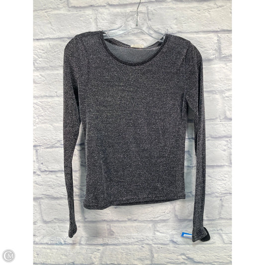 Top Long Sleeve By Free People In Black & Grey, Size: S