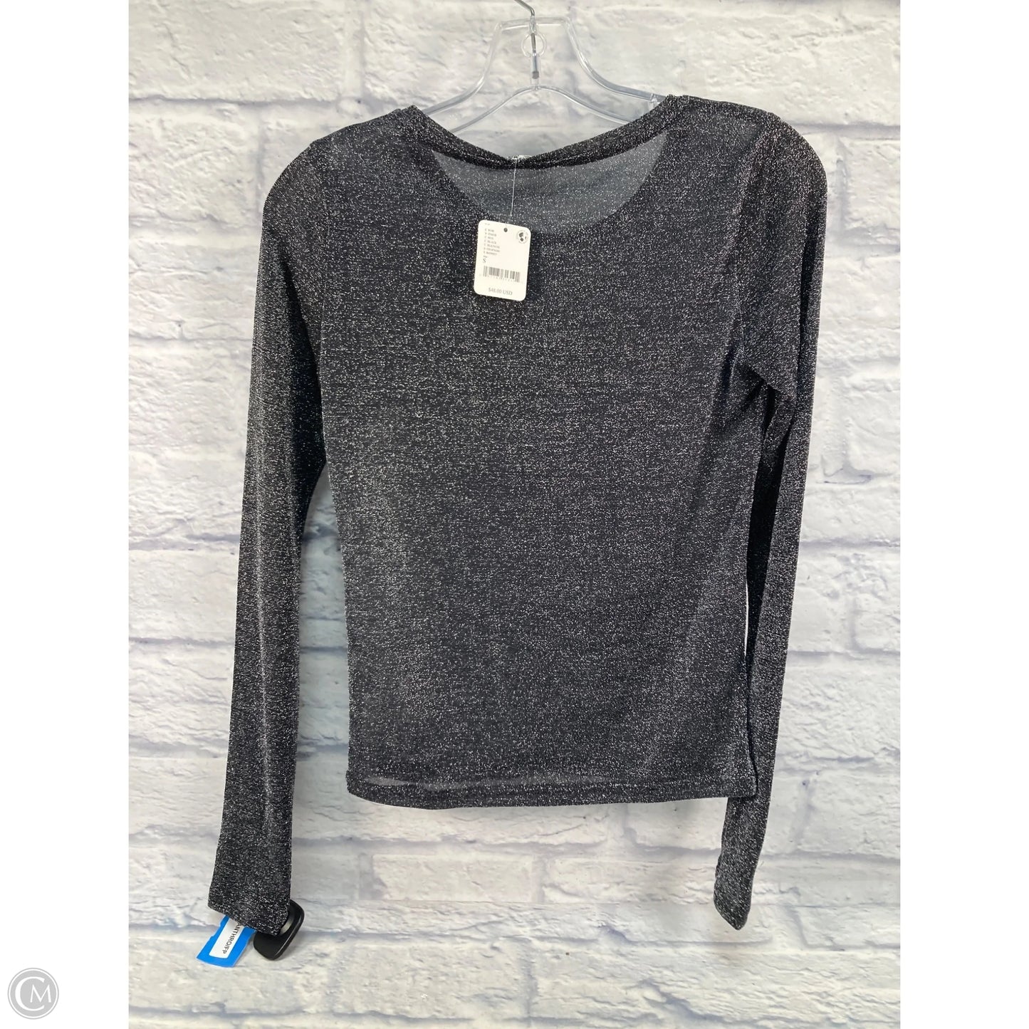 Top Long Sleeve By Free People In Black & Grey, Size: S