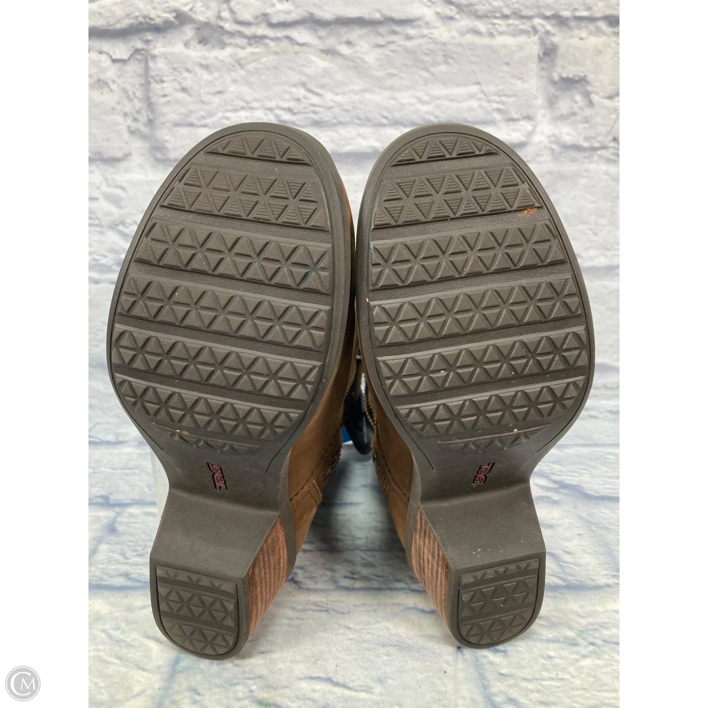 Boots Ankle Heels By Teva In Brown, Size: 7.5