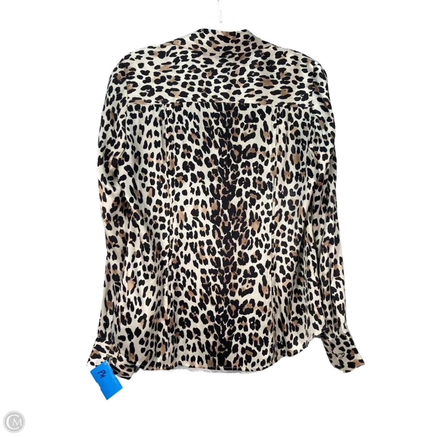 Blouse Long Sleeve By White House Black Market In Animal Print, Size: S