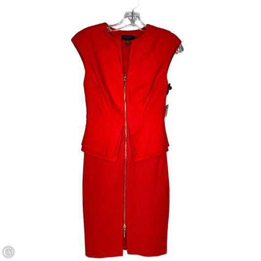 Dress Party Midi By Ted Baker In Red, Size: Xs