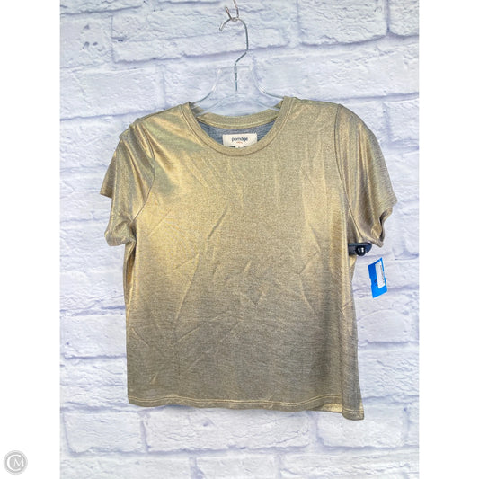 Top Short Sleeve By Porridge In Gold, Size: S