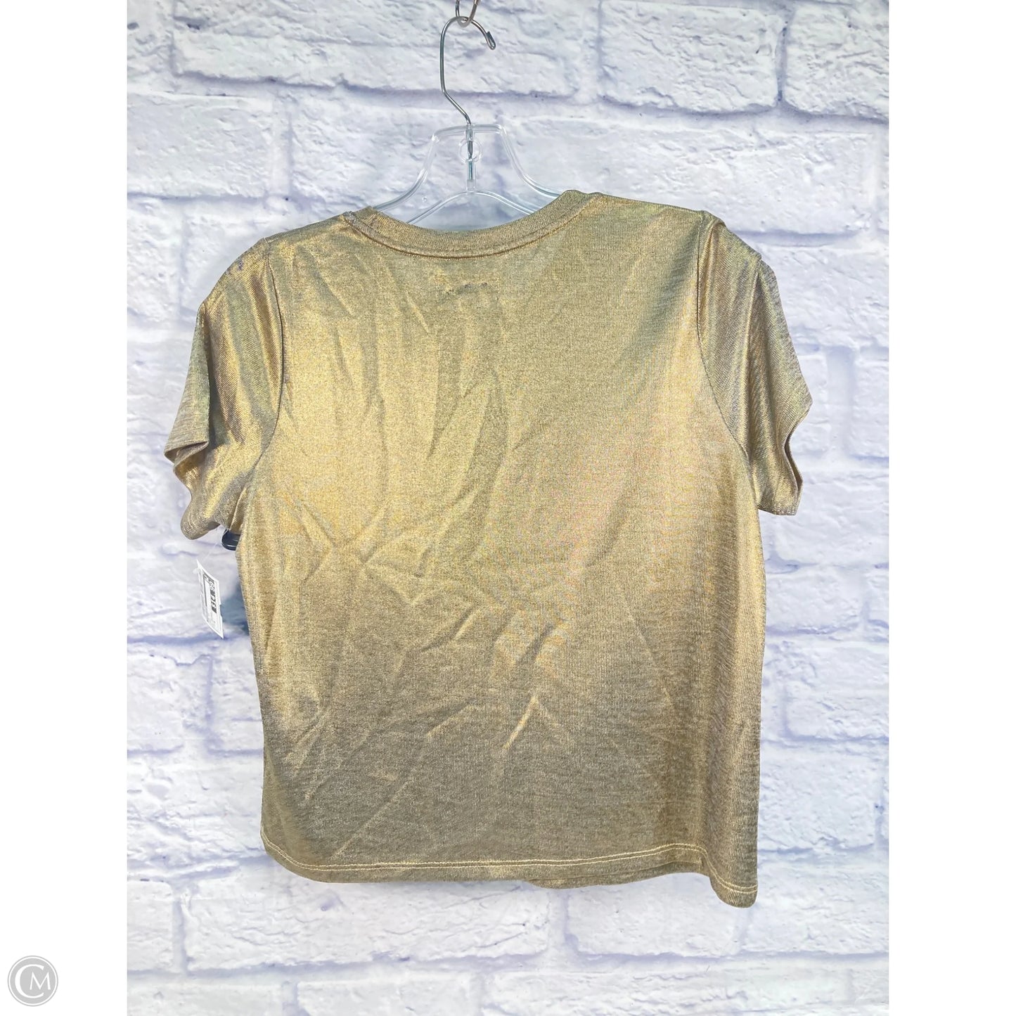 Top Short Sleeve By Porridge In Gold, Size: S