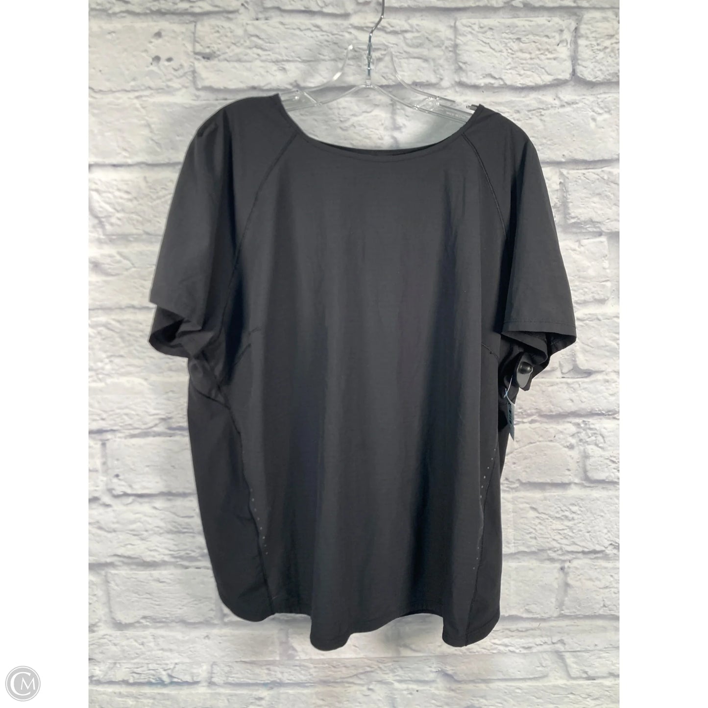 Athletic Top Short Sleeve By Lululemon In Black, Size: 2x