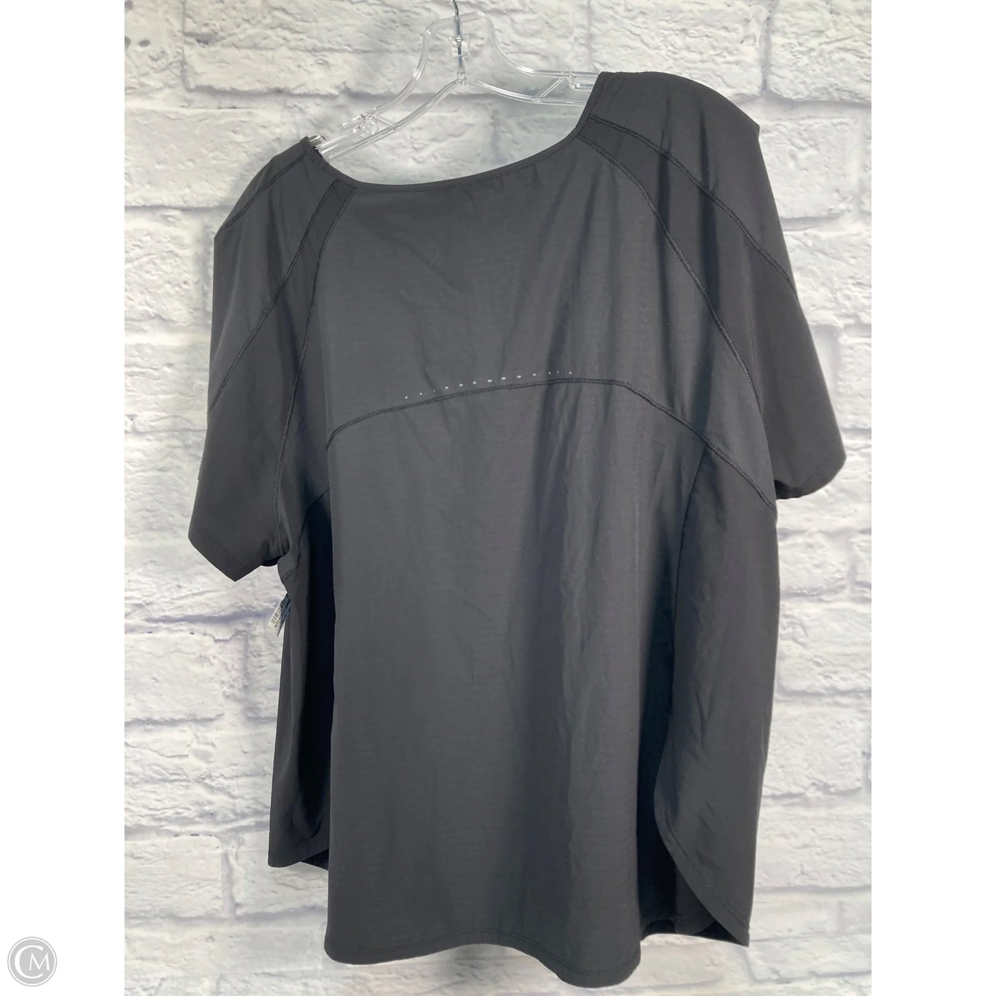 Athletic Top Short Sleeve By Lululemon In Black, Size: 2x