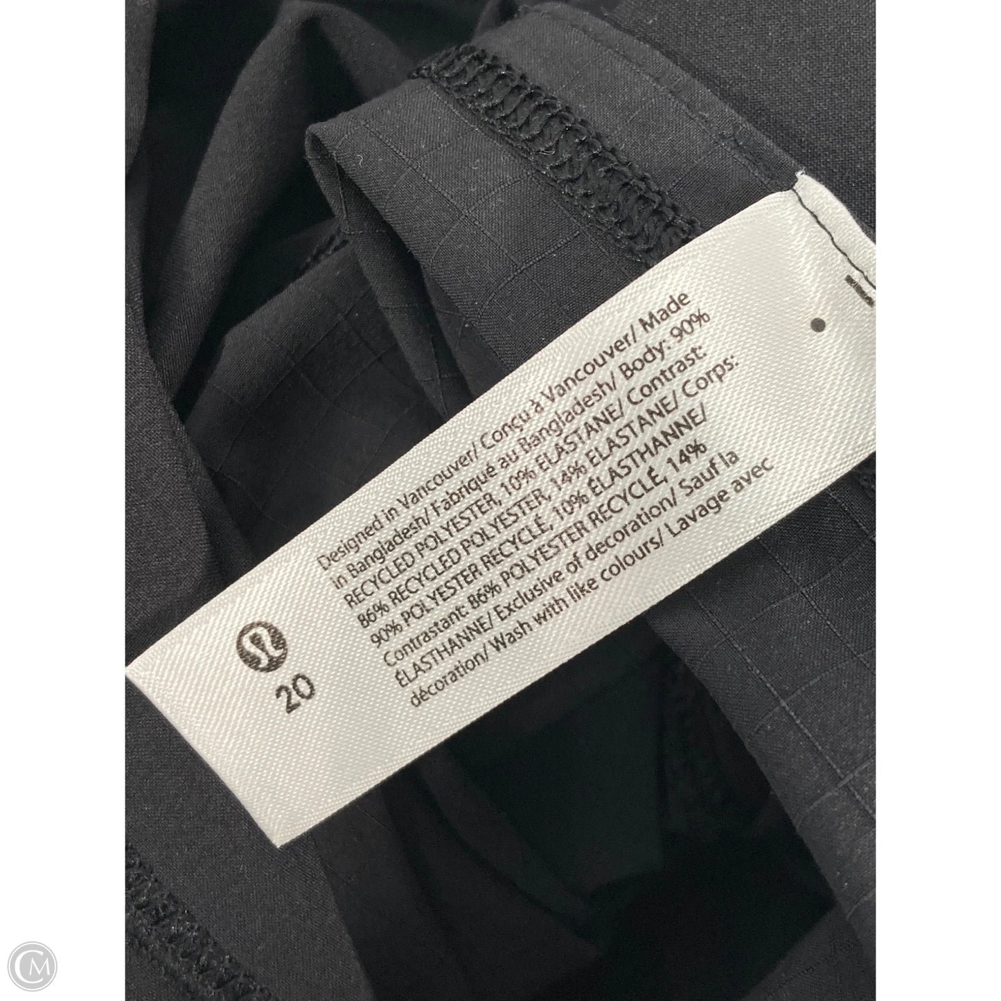 Athletic Top Short Sleeve By Lululemon In Black, Size: 2x