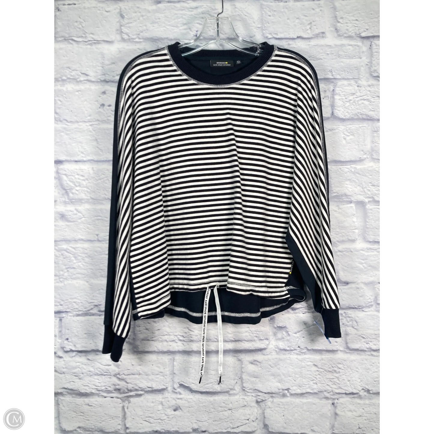 Top Long Sleeve Designer By Kate Spade In Striped Pattern, Size: L