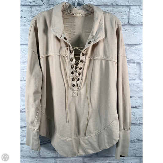 Sweatshirt Crewneck By Pilcro In Tan, Size: M