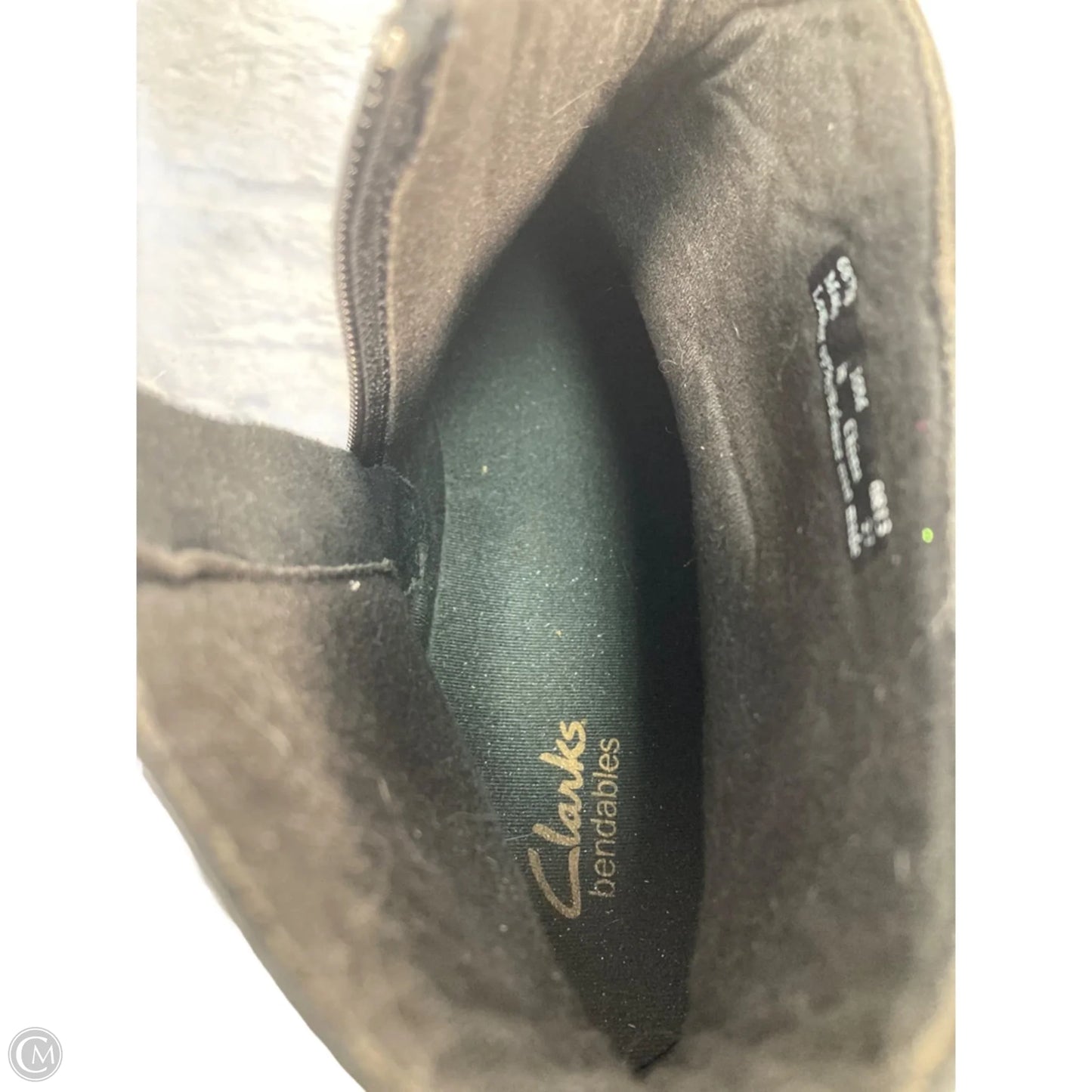 Boots Ankle Flats By Clarks In Black, Size: 10