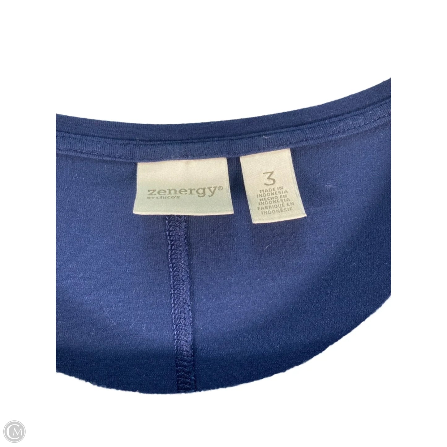 Top 3/4 Sleeve By Chicos In Blue, Size: Xl