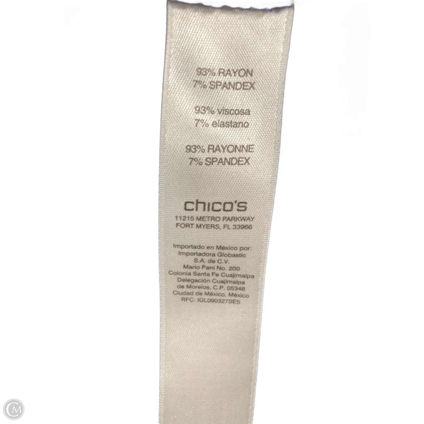 Top 3/4 Sleeve By Chicos In Blue, Size: Xl