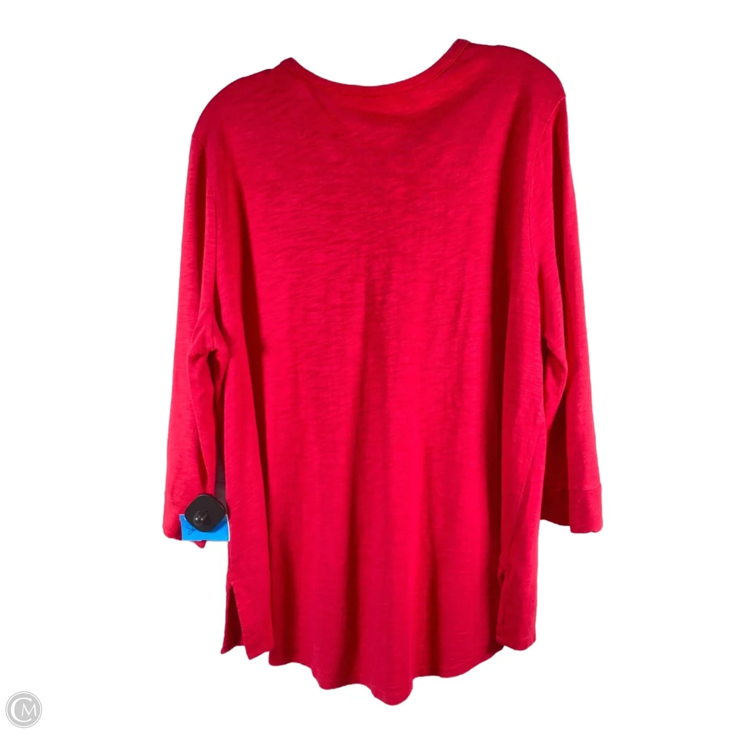 Top 3/4 Sleeve By Chicos In Pink, Size: Xl