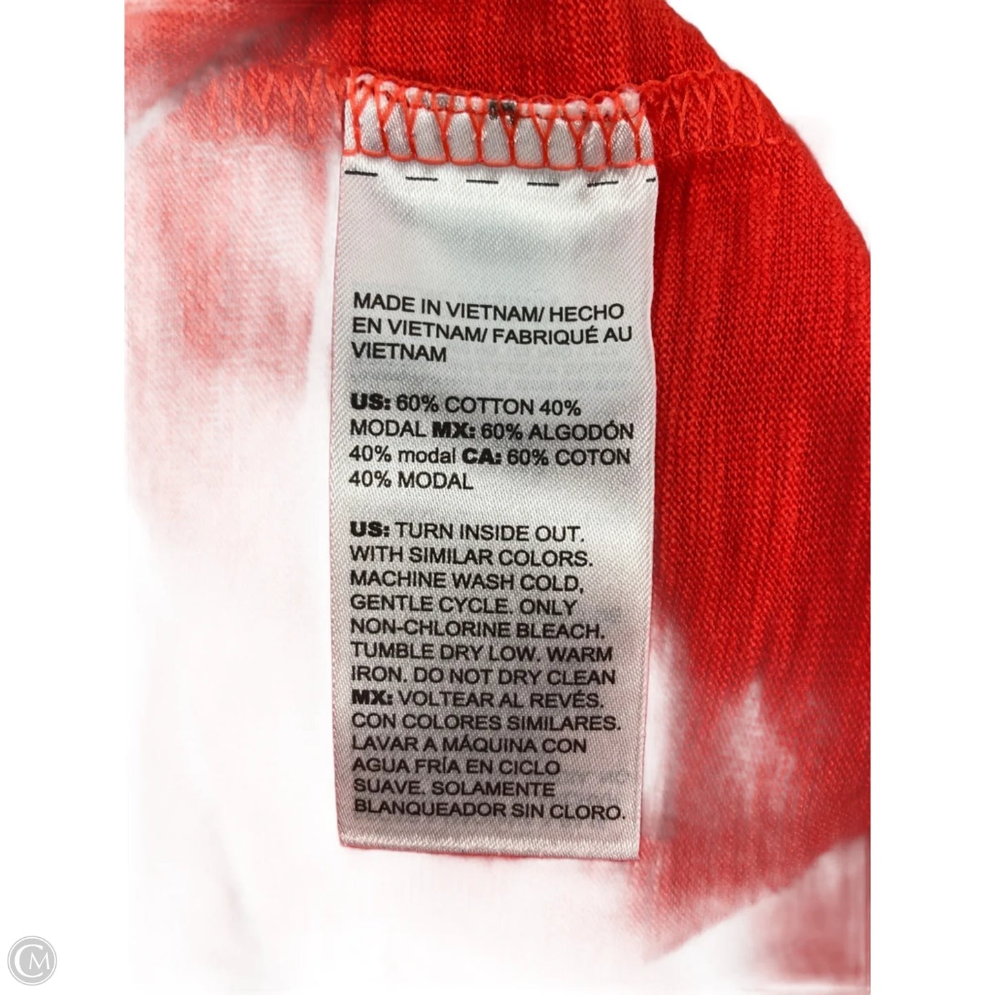 Top 3/4 Sleeve By Chicos In Orange, Size: Xl