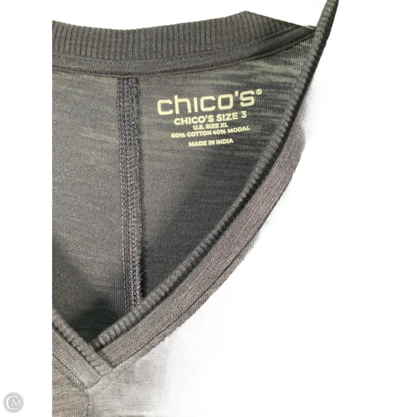 Top Short Sleeve By Chicos In Blue, Size: Xl