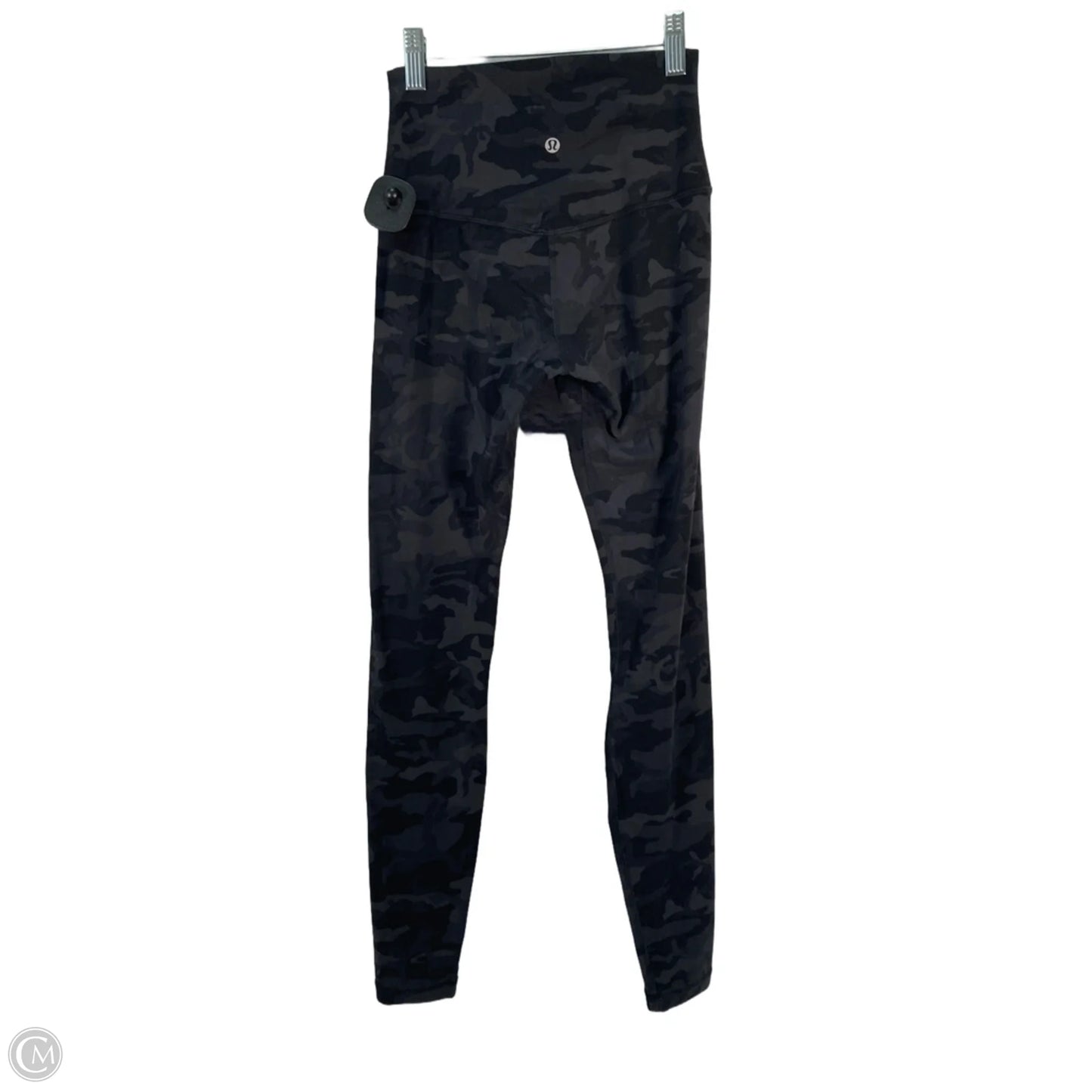 Athletic Leggings By Lululemon In Black & Grey, Size: S