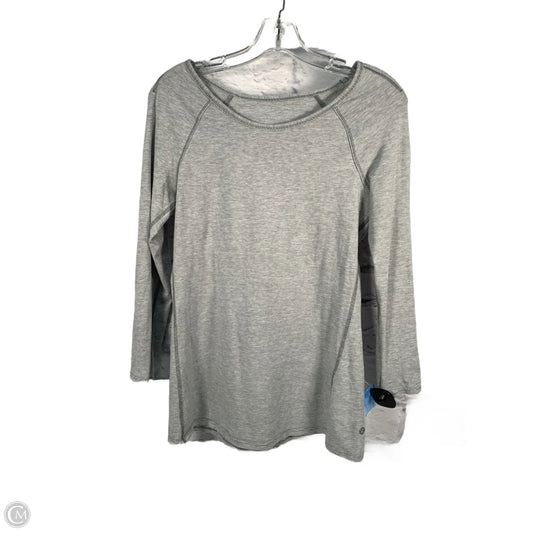 Athletic Top Long Sleeve Crewneck By Lululemon In Grey, Size: S