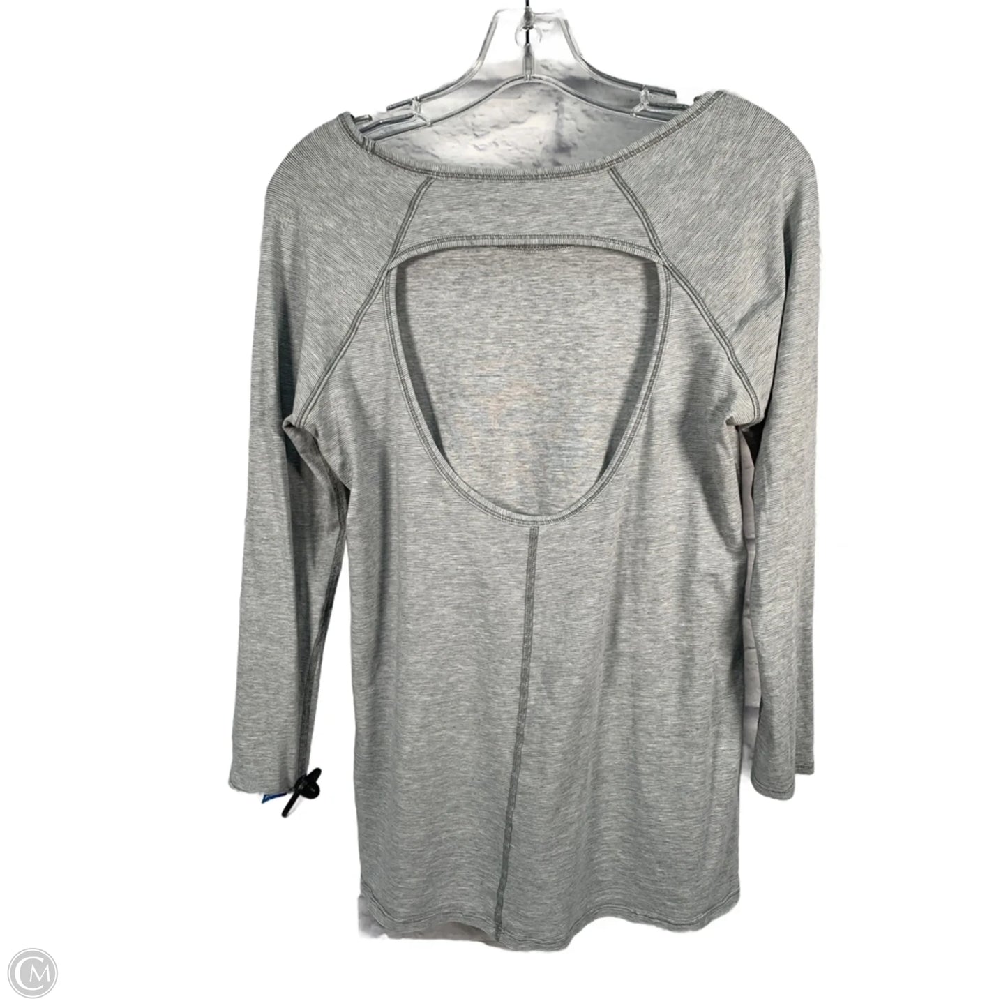 Athletic Top Long Sleeve Crewneck By Lululemon In Grey, Size: S