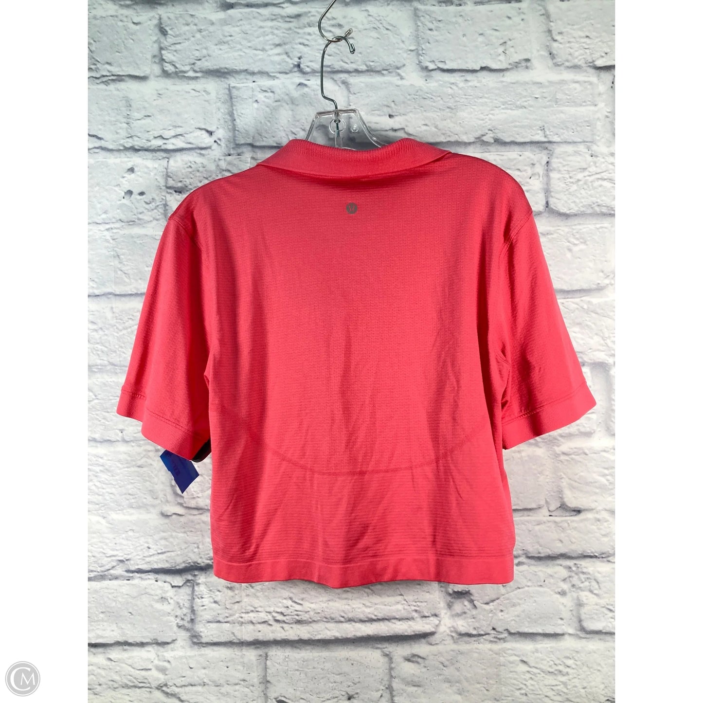 Athletic Top Short Sleeve By Lululemon In Pink, Size: M