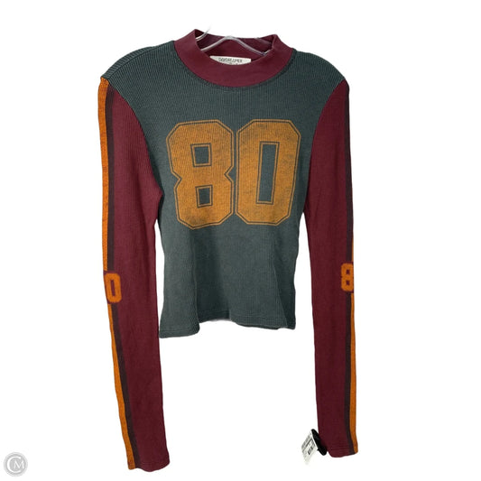 Top Long Sleeve By Daydreamer In Grey & Red, Size: M