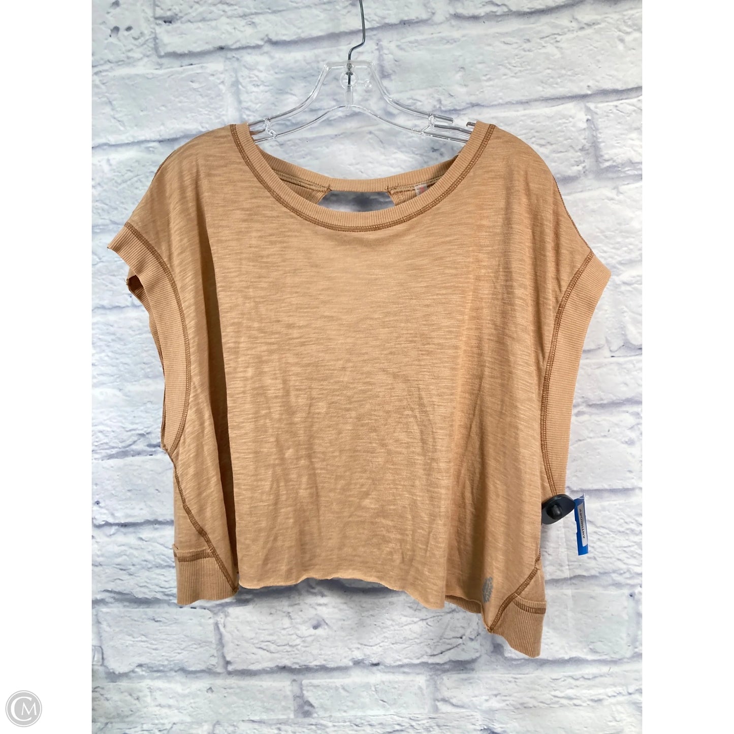 Athletic Top Short Sleeve By Free People In Brown, Size: S