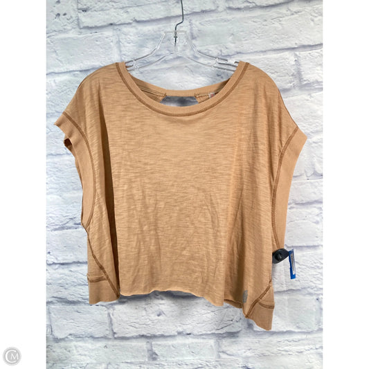 Athletic Top Short Sleeve By Free People In Brown, Size: S