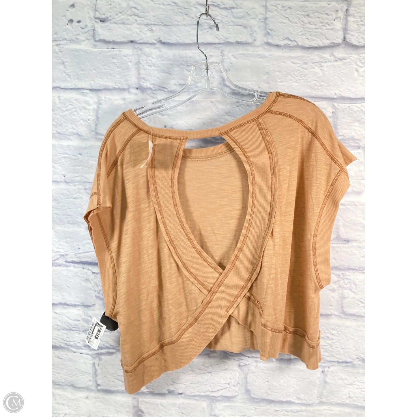 Athletic Top Short Sleeve By Free People In Brown, Size: S