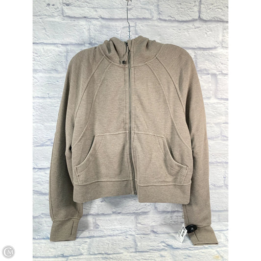 Athletic Jacket By Lululemon In Brown, Size: L
