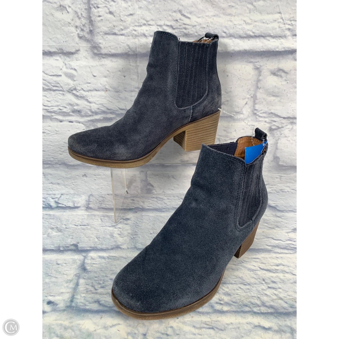 Boots Ankle Heels By Sofft In Blue, Size: 6.5