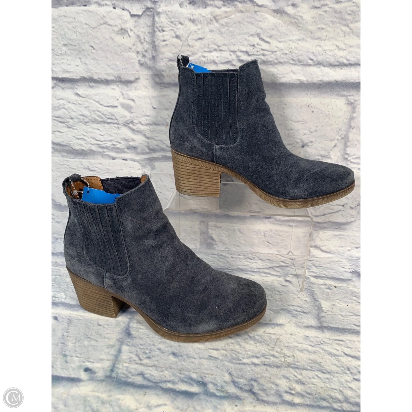 Boots Ankle Heels By Sofft In Blue, Size: 6.5