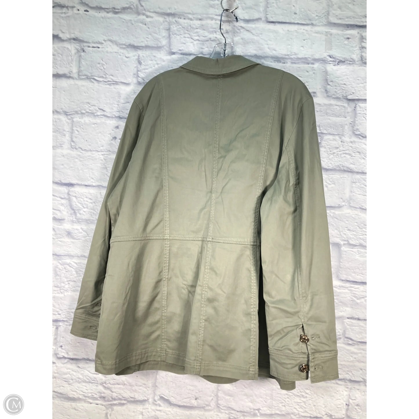 Jacket Utility By Chicos In Green, Size: Xl