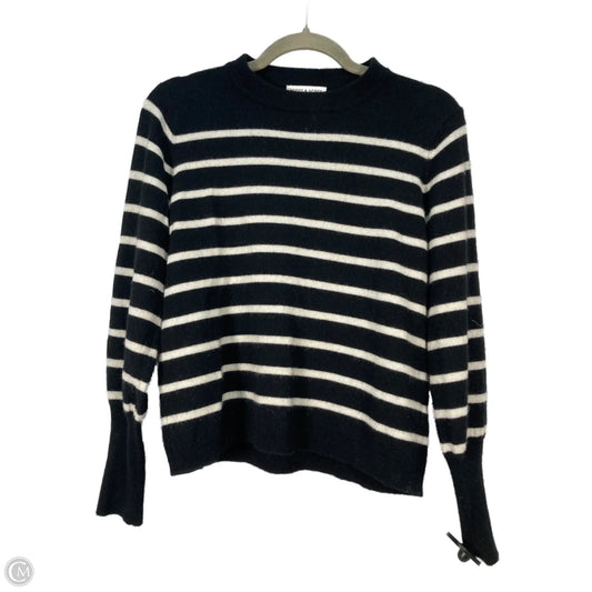 Sweater Cashmere By Clothes Mentor In Black & Cream, Size: M