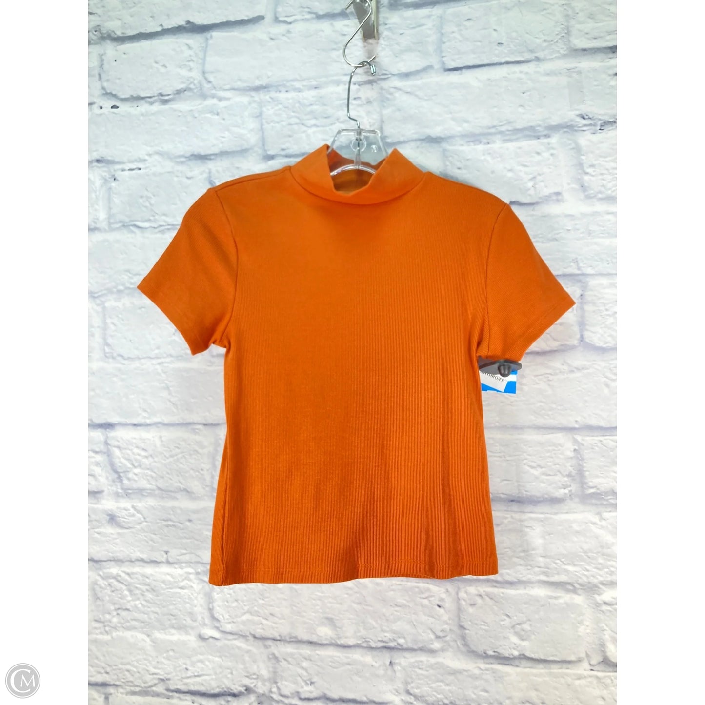 Top Short Sleeve By Maeve In Orange, Size: S