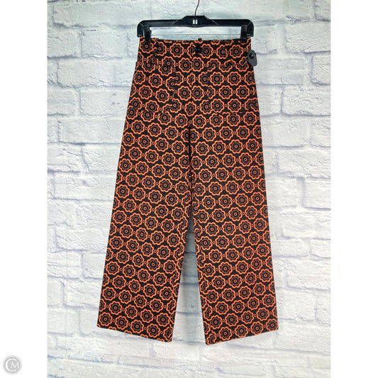 Pants Wide Leg By Maeve In Black & Orange, Size: 2