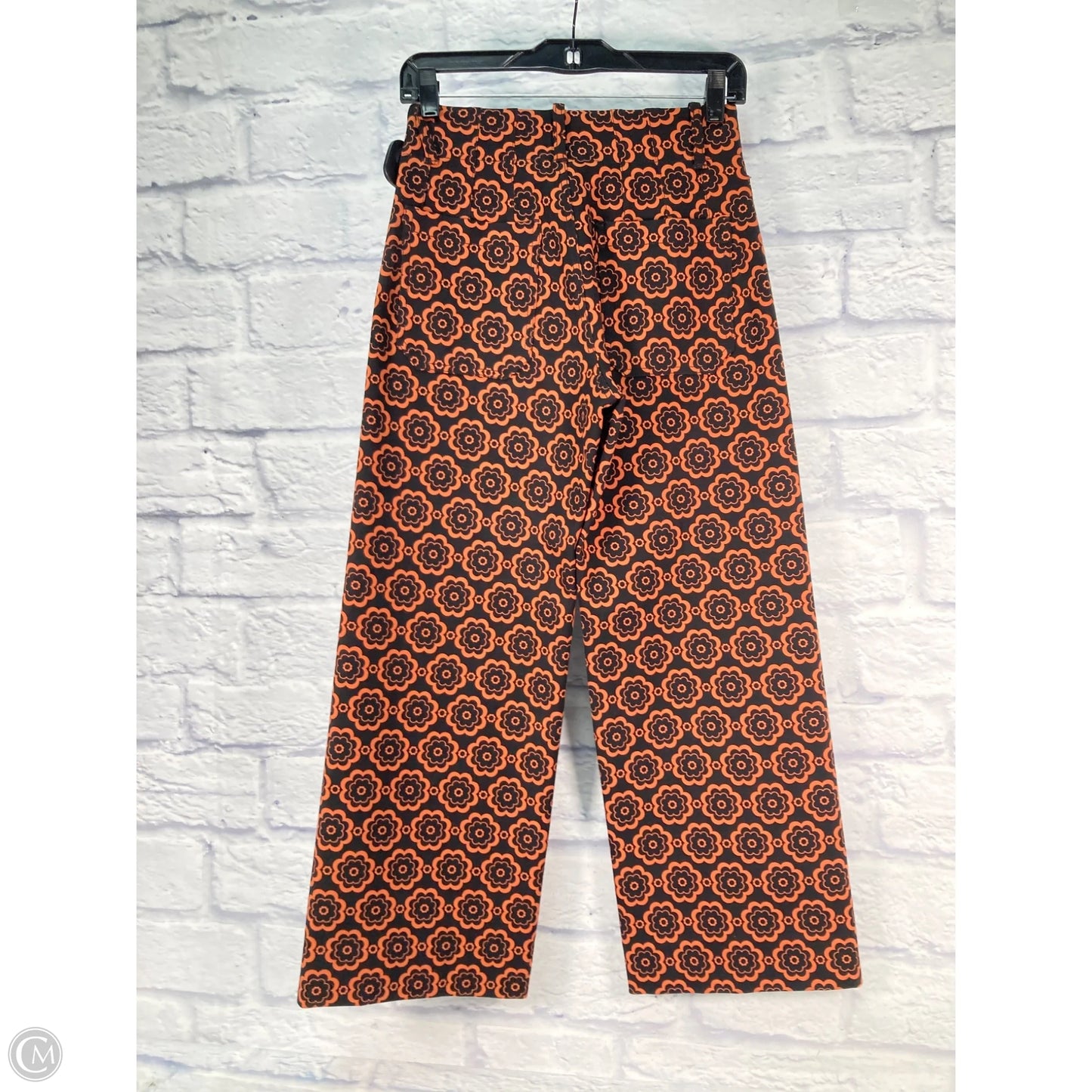 Pants Wide Leg By Maeve In Black & Orange, Size: 2
