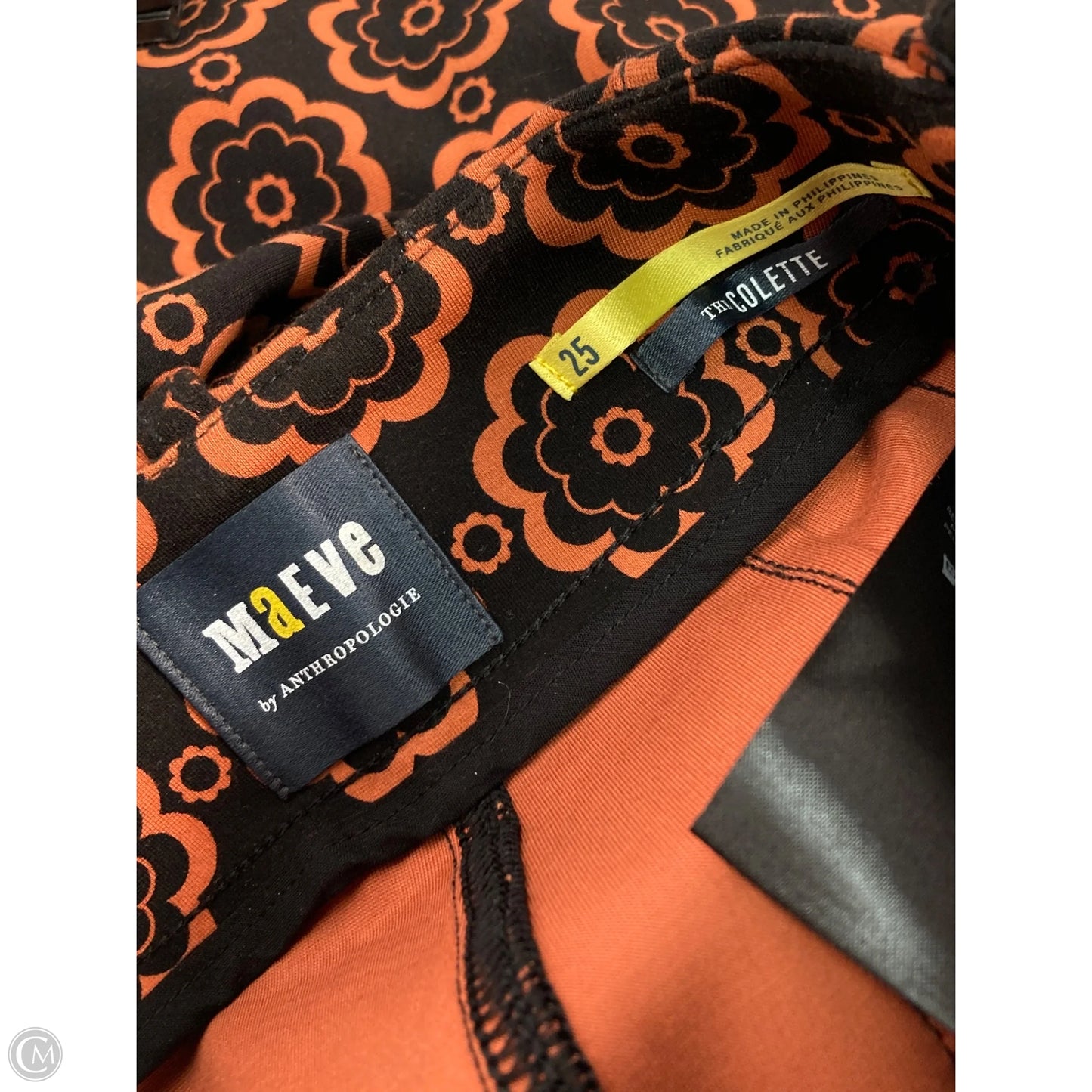 Pants Wide Leg By Maeve In Black & Orange, Size: 2