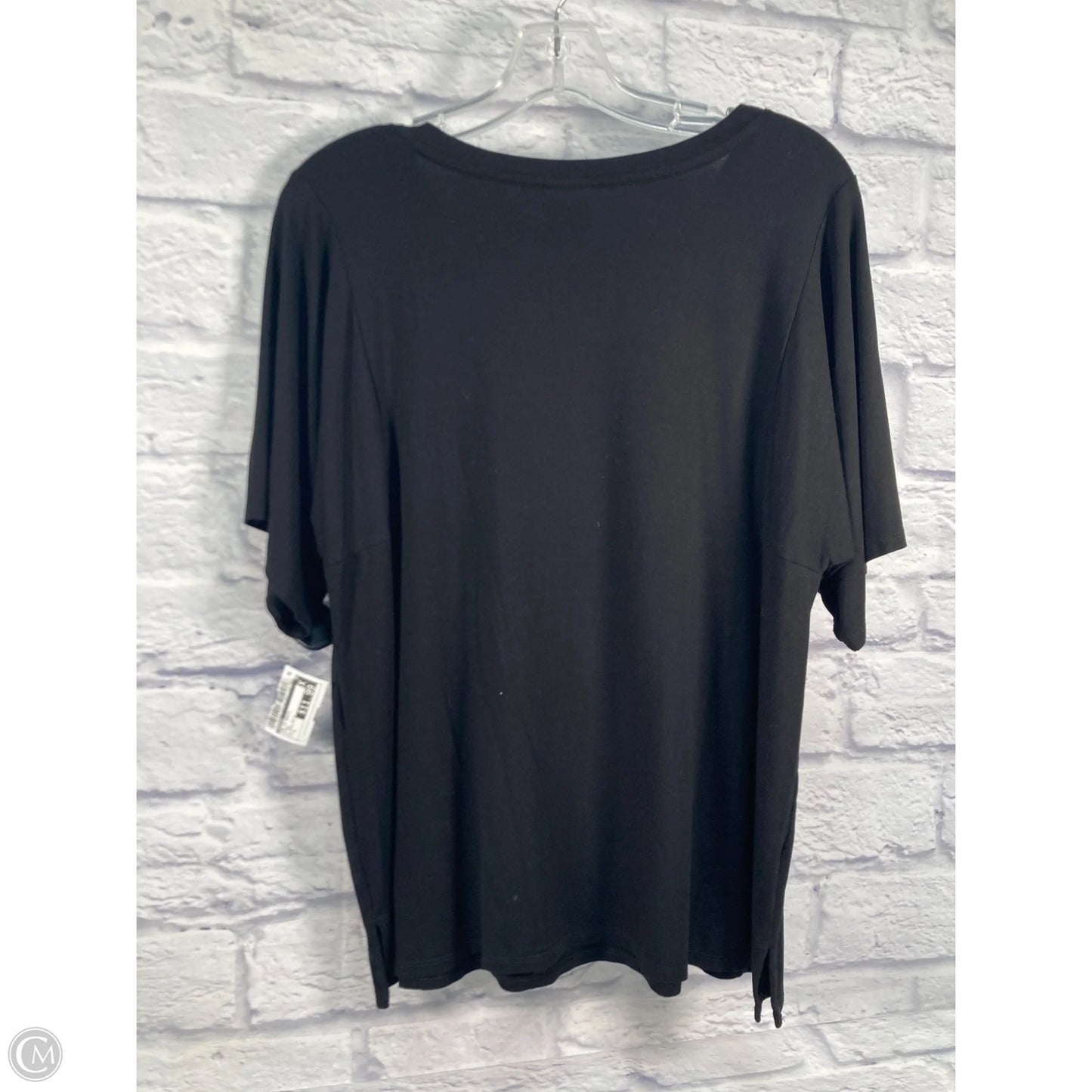 Top Short Sleeve Basic By Chicos In Black, Size: L