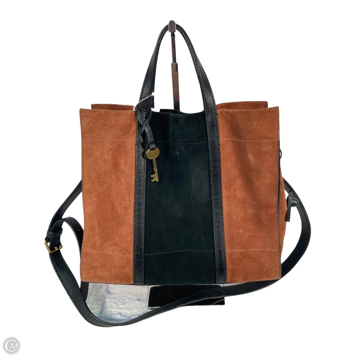 Crossbody Leather By Fossil, Size: Medium