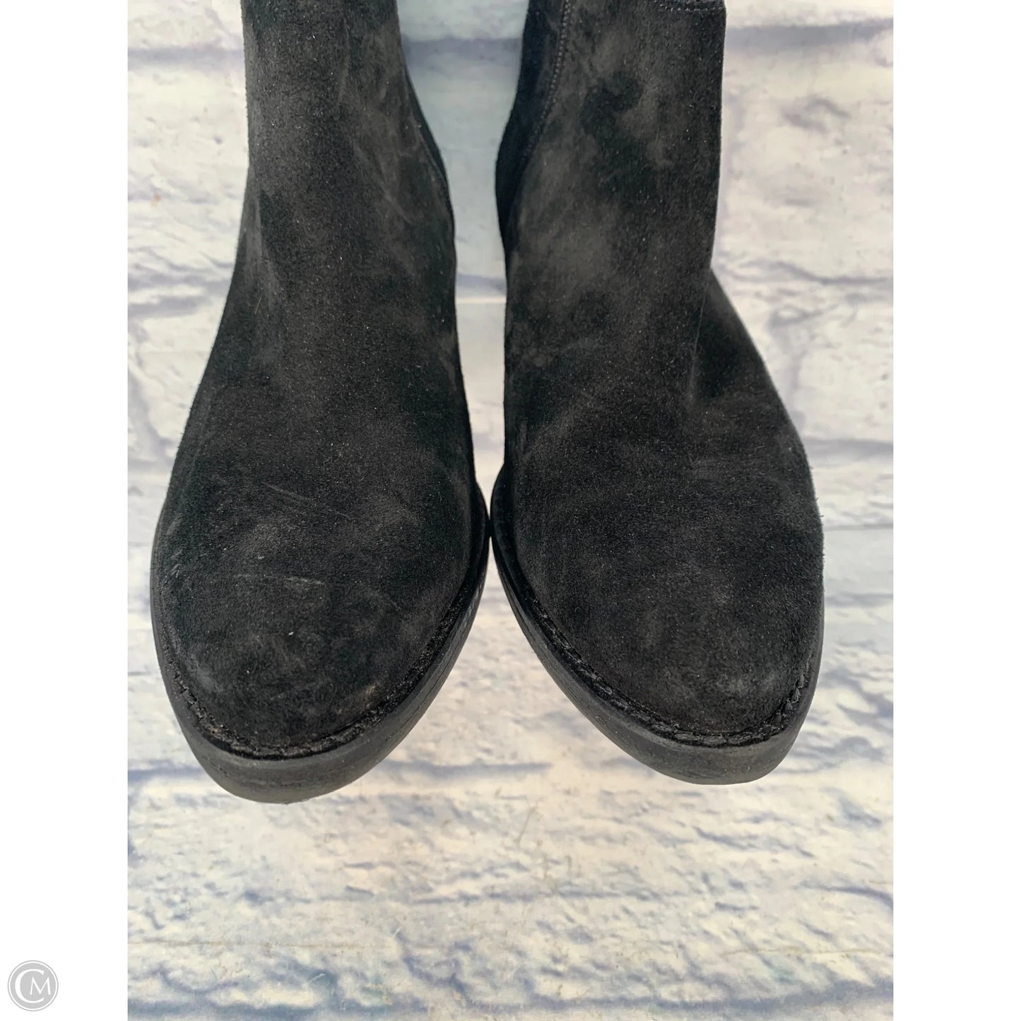 Boots Ankle Heels By Clothes Mentor In Black, Size: 8