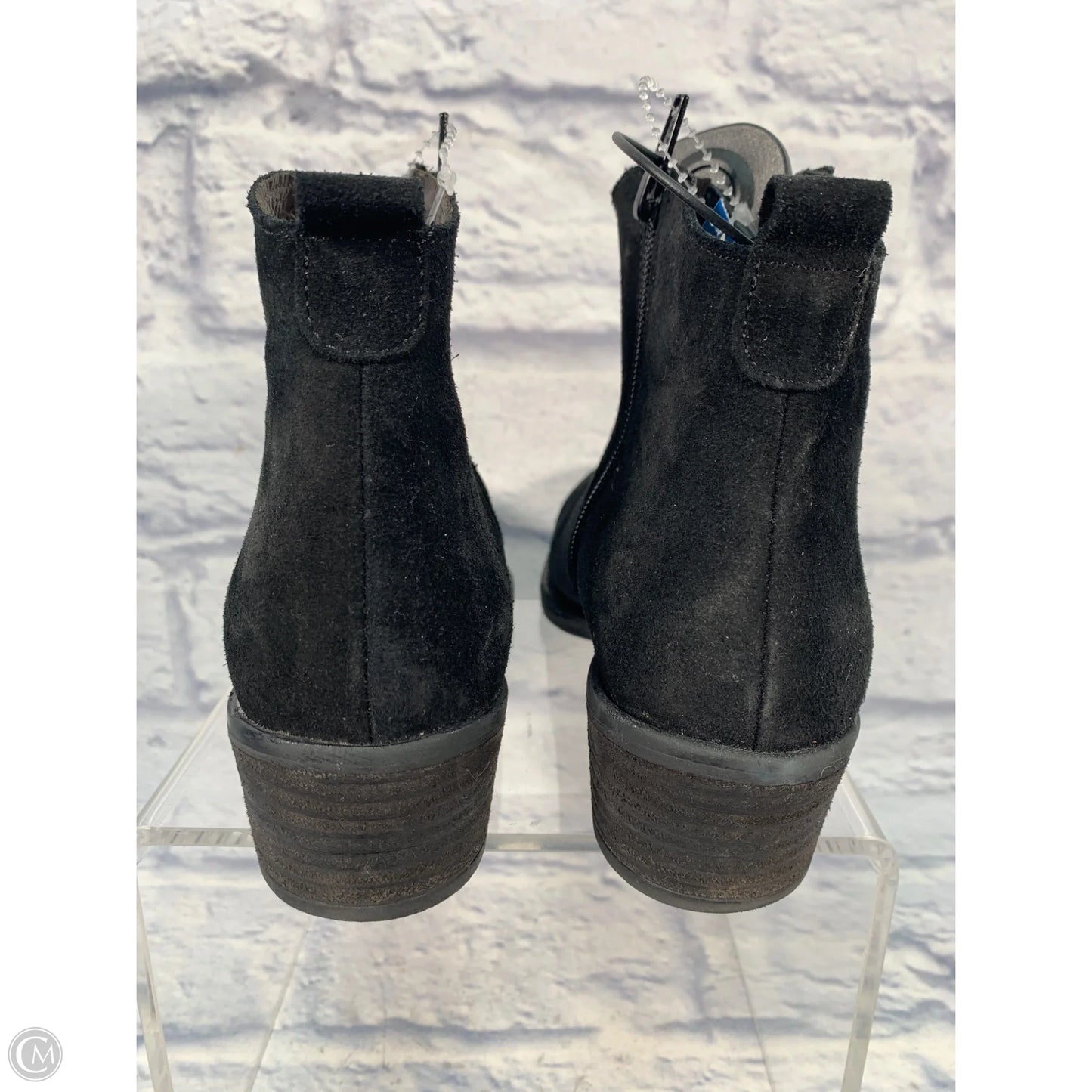 Boots Ankle Heels By Clothes Mentor In Black, Size: 8