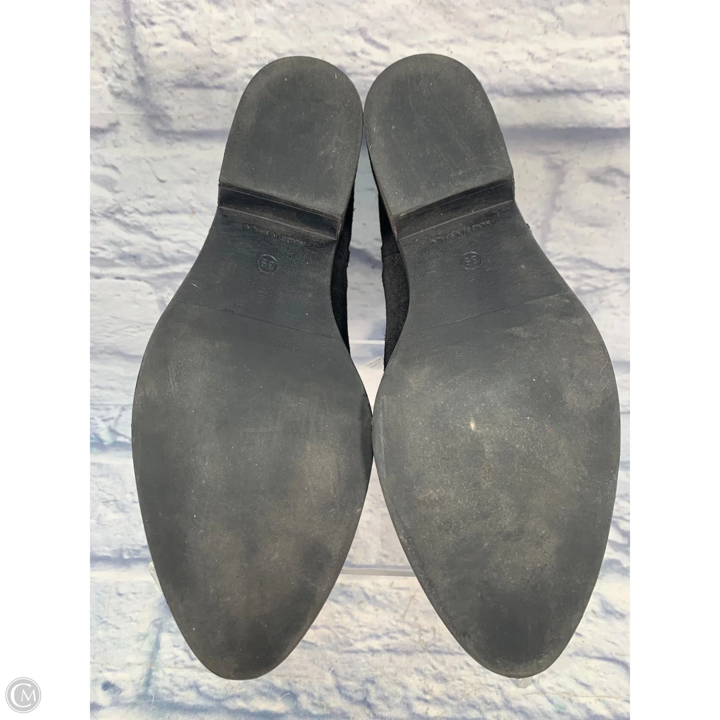 Boots Ankle Heels By Clothes Mentor In Black, Size: 8