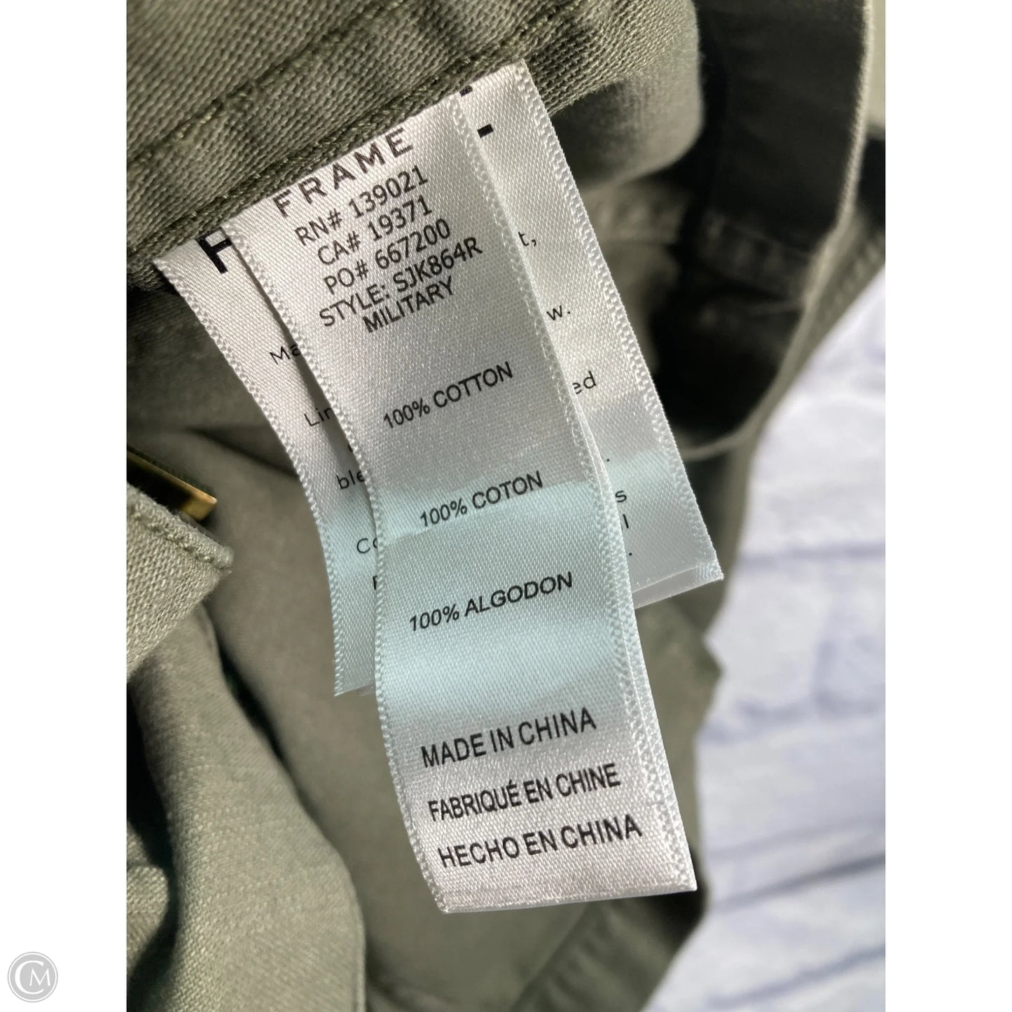 Jacket Utility By Frame In Green, Size: Xs