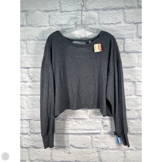 Athletic Top Long Sleeve Crewneck By Free People In Grey, Size: S
