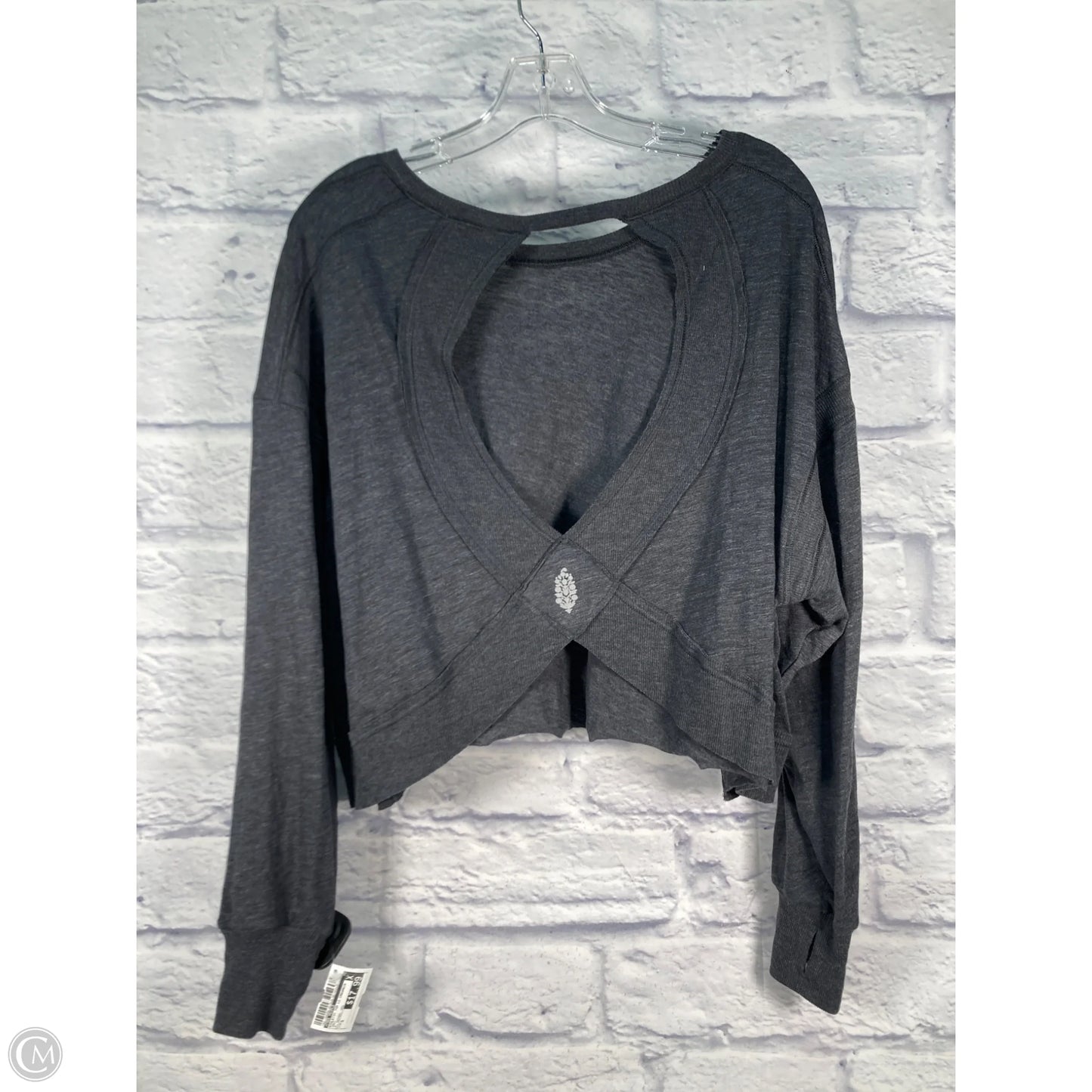 Athletic Top Long Sleeve Crewneck By Free People In Grey, Size: S